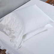 Side Ruffles Romantic Linen Pillowcases (set of 2)