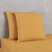Euro Linen Pillowcases Mustard - Linenshed