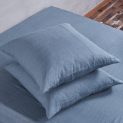 Euro Basic French Blue Pillow Pair - linenshed