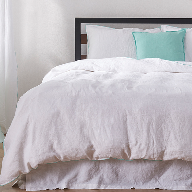 Bourdon Edge Duvet Cover 100 Pure Linen Duvet Covers Linenshed