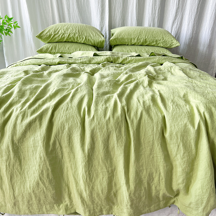Linen Bedding Set Green Tea-linenshed US