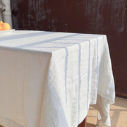 Rustic Linen TableCloth with Mitered Corners