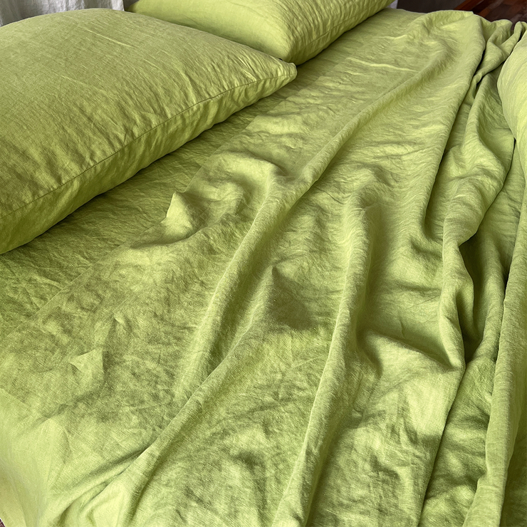 Bed Linen Flat Sheet Green Tea - Linenshed