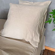 Set of Housewife and Flanged Pillowcases Natural - linenshed