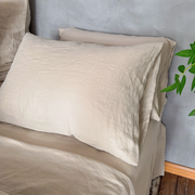 Set of Two Linen Pillowcases Natural Undyed - linenshed