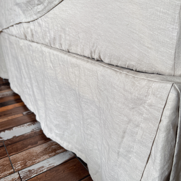 SplitCorner Linen Bed Skirt 100 Pure Linen Bedding Linenshed