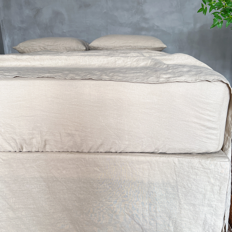 Front View Of Natural Fitted Sheet - Natural 