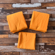 100% Linen Sheet Sets Orange - linenshed USA