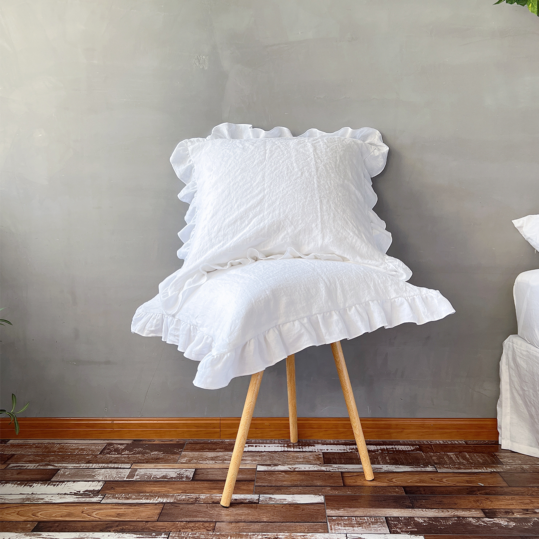 Ruffled euro pillow shams hotsell