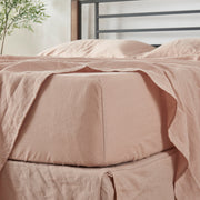 Nude Linen Fitted Sheet 100% Pure Fitted Linen Bed Sheets Linen Be