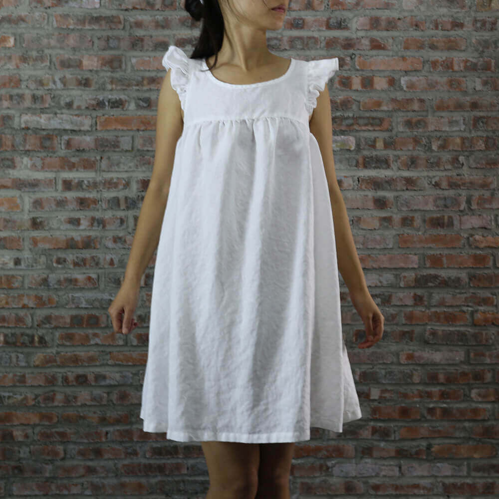 Linen babydoll nightwear | Sleepwear | Linen Loose Doll Dress Linen babydoll nightwear | Sleepwear | Linen Loose Doll Dress