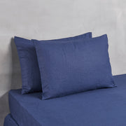 Set of 2 Linen Pillowcases Indigo Blue - Linenshed