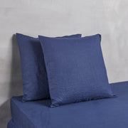 Square Linen Pillowcases Indigo Blue - Linenshed