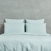 Smooth Icy Blue Linen Duvet Cover - Linenshed