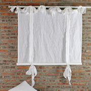 Bow Ties Pure Washed Ready Made Linen Curtains - Linenshed