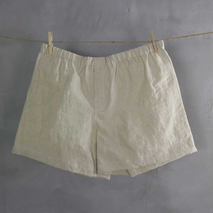 Buy White Linen Boxers Shorts, Latex Free Men Linen Briefs With