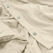 Button Closure on Duvet Cover Natural
