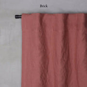 Pure Washed Linen Curtain with Cotton Lining Brick