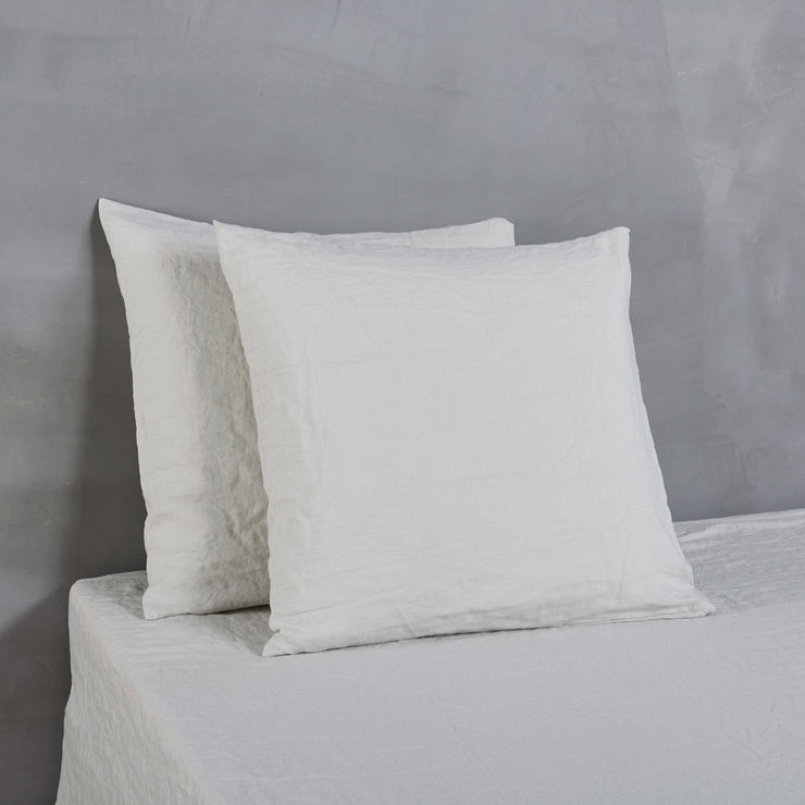 Euro Envelope Linen Pillowcases Stone Grey - Linenshed