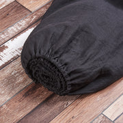 Linen Fitted Sheet Jet-Black