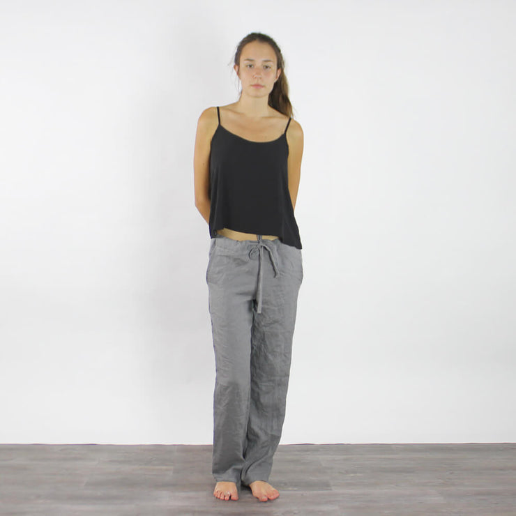 Ladies Casual Linen Trousers - Linenshed