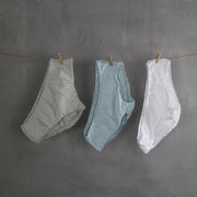 Stone Gray/ Icy Blue/ Optic White Ladies Knickers - Linenshed
