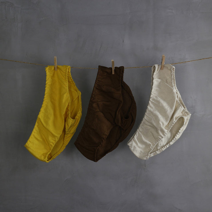 Curry/ Earth Brown/ Natural Ladies Knickers - Linenshed