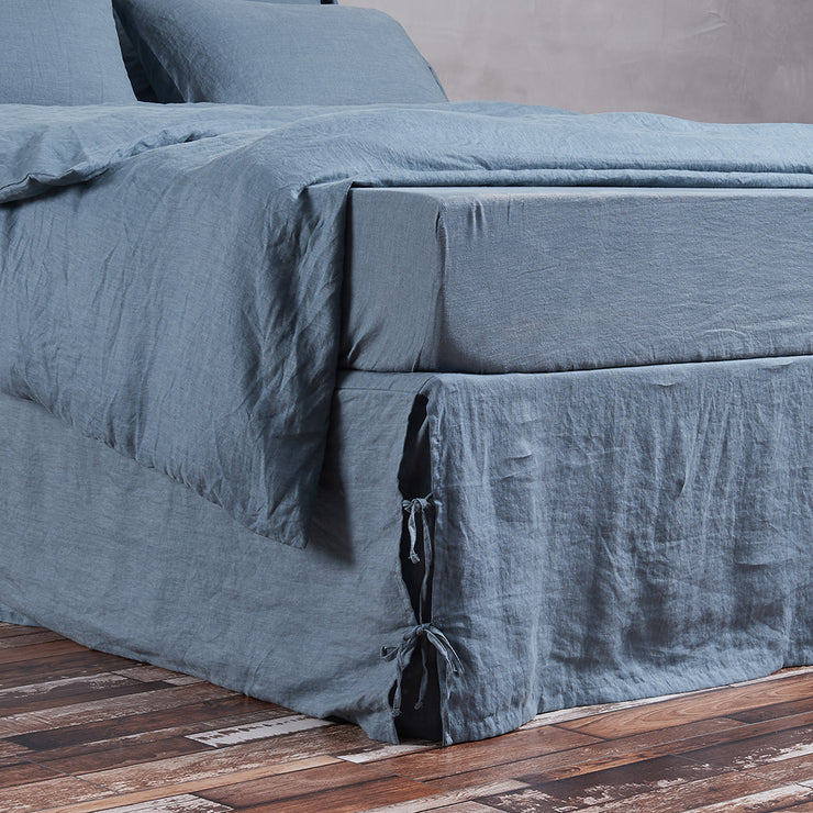 Linen Knotted Bed Skirt 100% Pure Stonewashed Linen Bedding Linens Linen Knotted Bed Skirt 100% Pure Stonewashed Linen Bedding Linens Knotted Bed Skirt 100% Pure