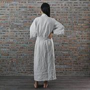 Back Detail Of Linen kimono Style Bathrobe