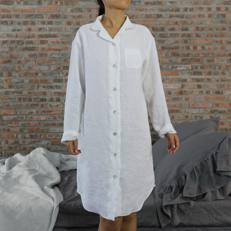 Linen Nightshirt Sleepwear linenshed Linen Nightshirt Sleepwear linens