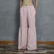 Casual Linen Ruffle Pants 01 - Linenshed