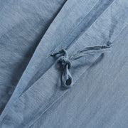 Ties Closure Linen Duvet Cover French Blue - Linenshed