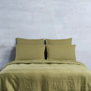 Housewife Linen Pillowcases Pair Green Olive