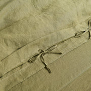 Self Ties Detail of Linen Duvet Cover French Blue - Linenshed