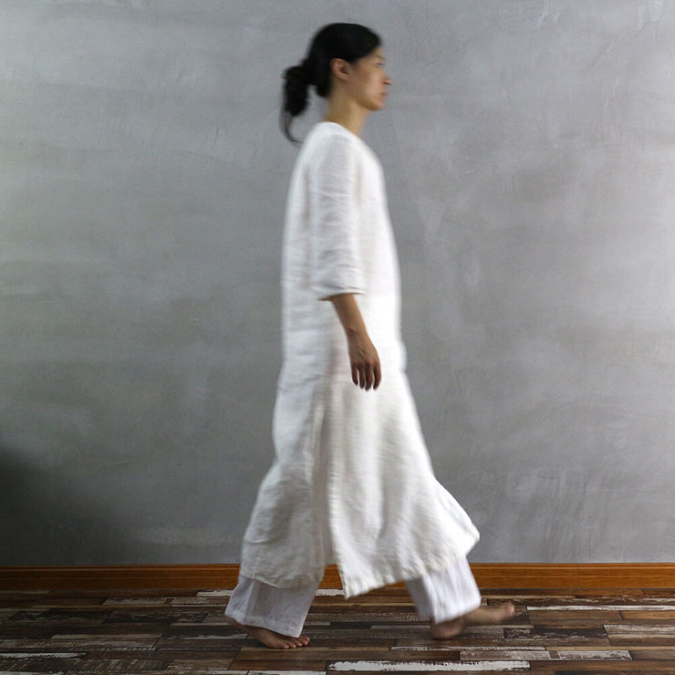 long tunic dress with slits on side Belvoir Side Slit Tunic House Dress