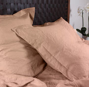 Flanged Linen Pillowcases (set of 2) Nude