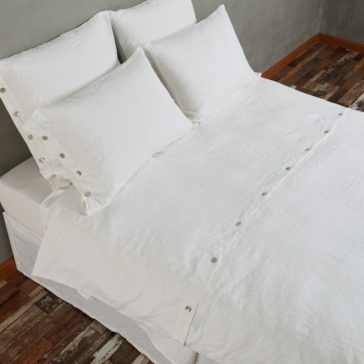 Linen Shell Shell Top Buttoned Linen Duvet Cover 100% Pure Linen Duvet Covers Shel