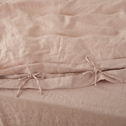 Ties Closure of Linen Duvet Cover Nude - Linenshed
