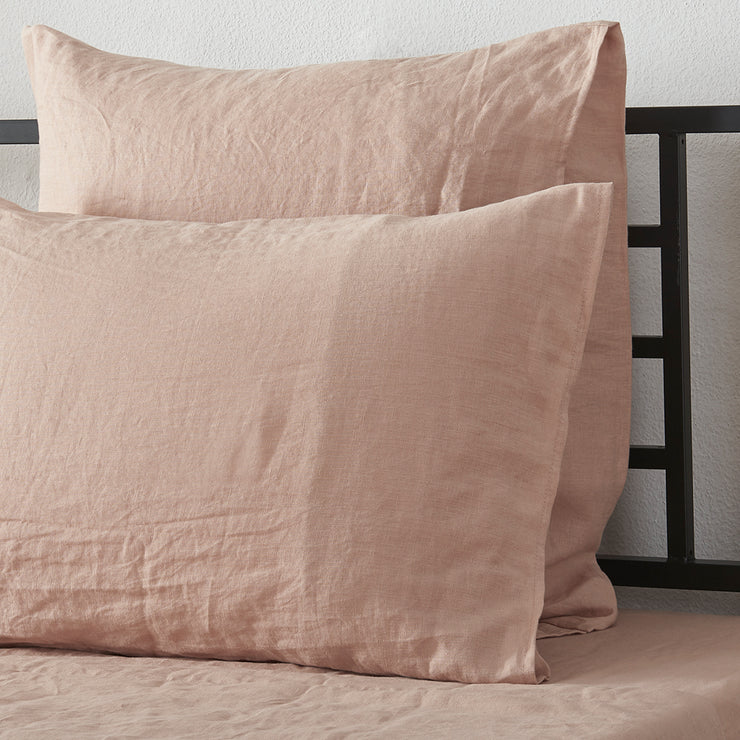 Close Up Linen Pillowcases Nude - Linenshed